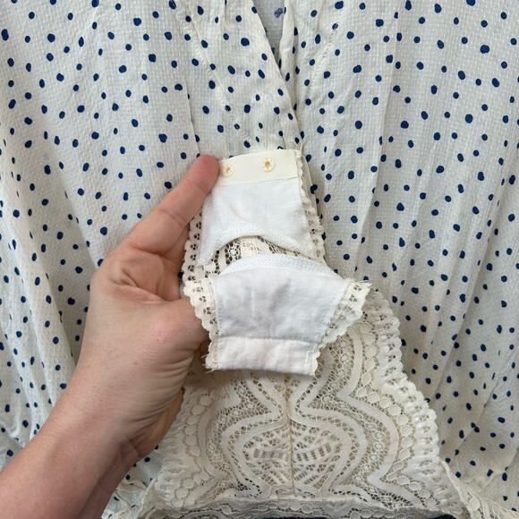 INTIMATELY FREE PEOPLE Makin Waves Bodysuit S Small Fairy Coquette Twee Dots - Picture 6 of 15